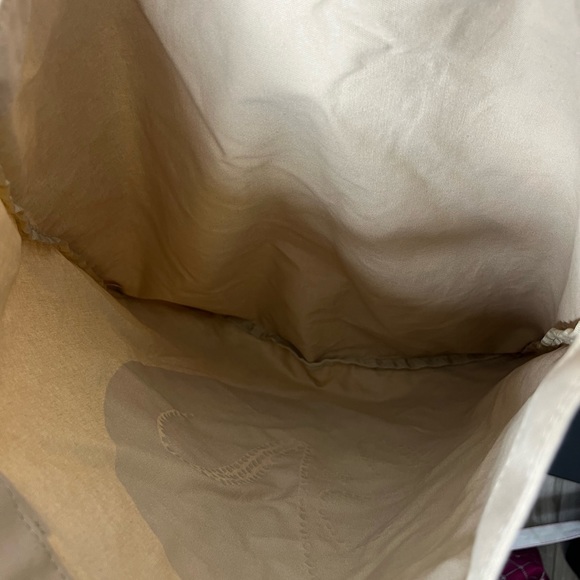 Victoria secret tote bag beige sparkly rhinestone gold bling diamonds purse VS - Picture 3 of 4